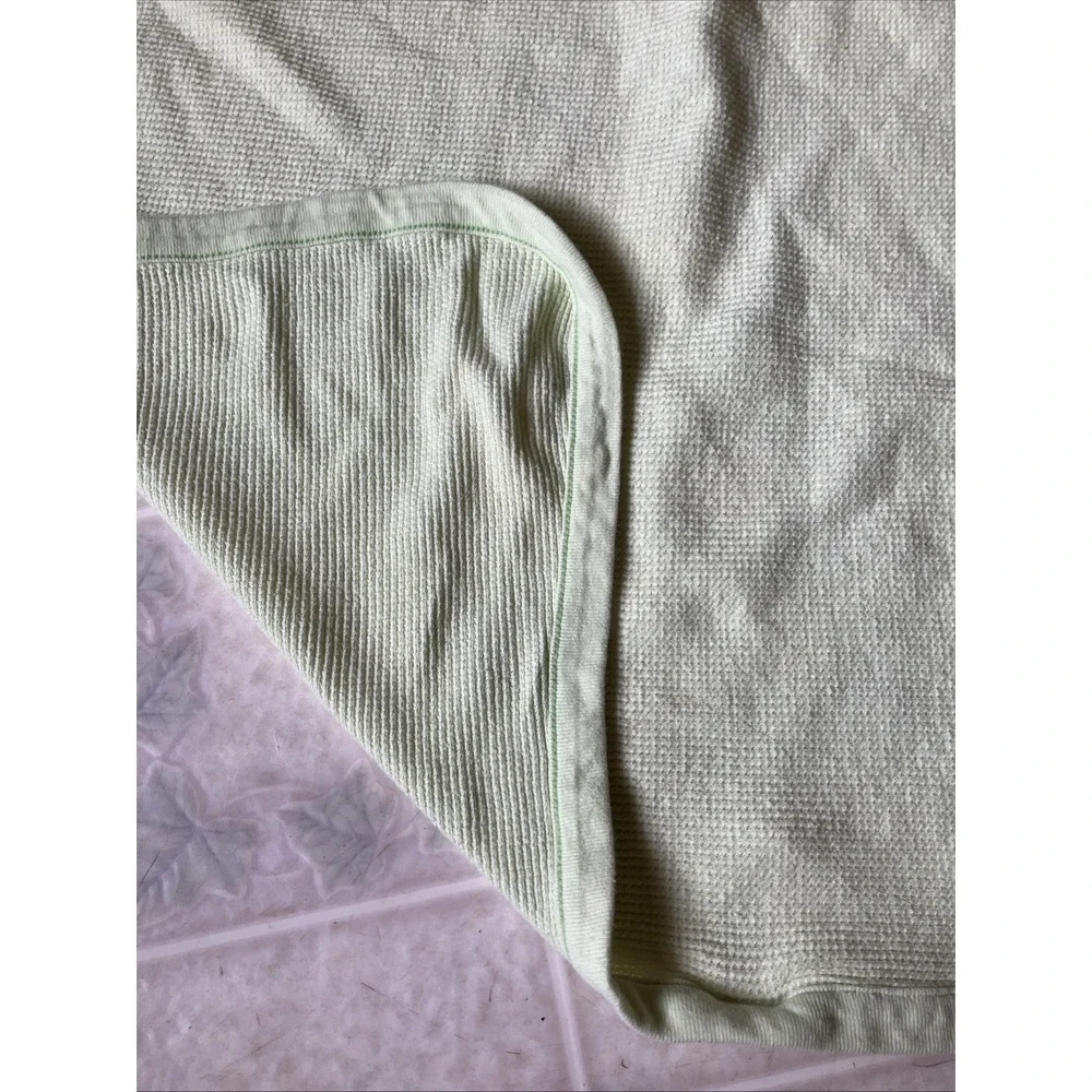 Garanimals‎ Solid Green Thermal Baby Blanket Waffle Weave 100% Cotton GM4230N